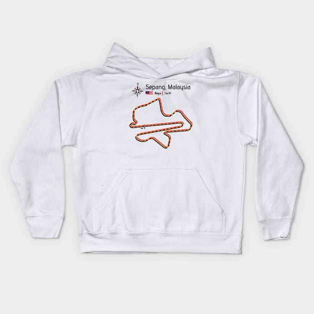 Grand Prix track - Sepang Malaysia Kids Hoodie by Aurealis